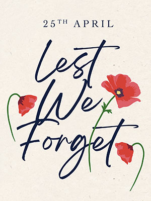 Lest we forget: Remembrance day anzac poster